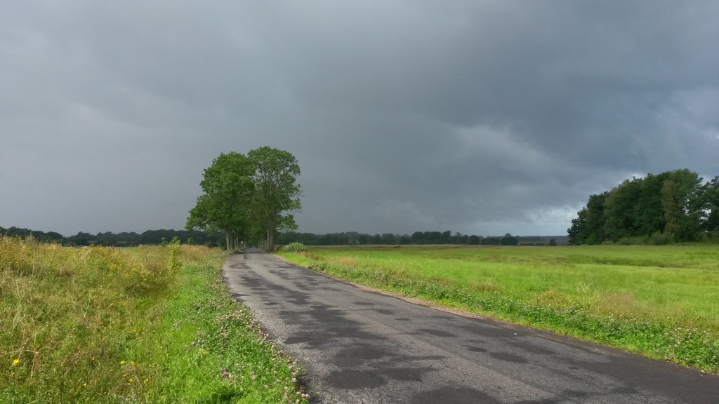 Landstraße in Polen